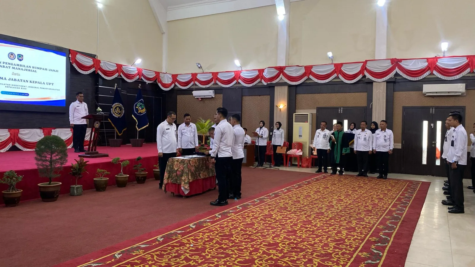 Kalapas Batam Hadiri Pelantikan dan Sertijab Pejabat Kanwil Kemenkumham Kepri di Karimun